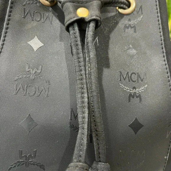 MCM Black Drawstring Bag - Picture 4 of 16